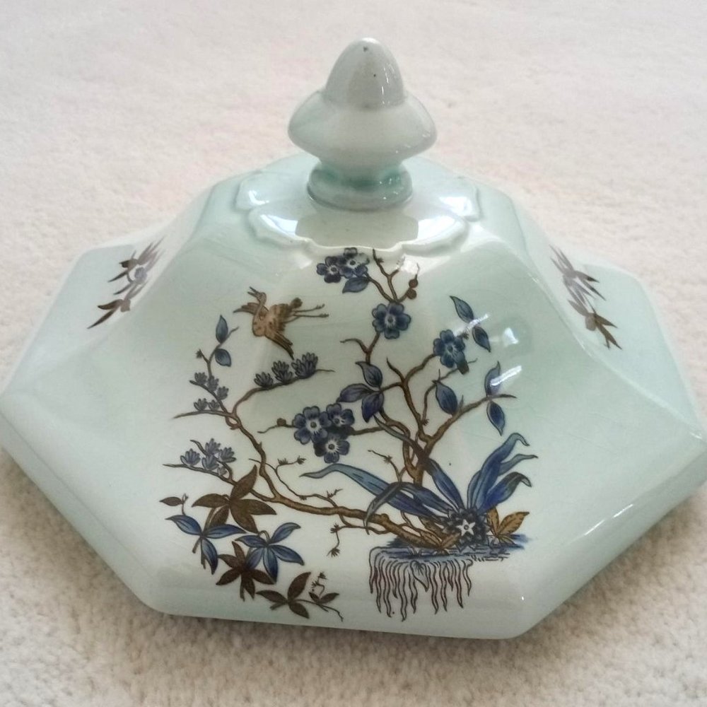 Vintage Ming Toi Blue -- COVER ONLY for octagonal vegetable tureen